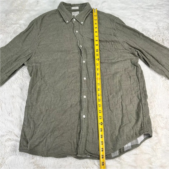 J Crew Mens M Slim Double-Weave Shirt LS Soft Button Down Style AY988 Green - Picture 8 of 11